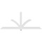 Ekena Millwork Redmond Architectural Grade PVC Gable Bracket, 96"W x 40"H x 4"D x 4"F, 10/12 Pitch GBP096X40X0404RED00 - alternate 2